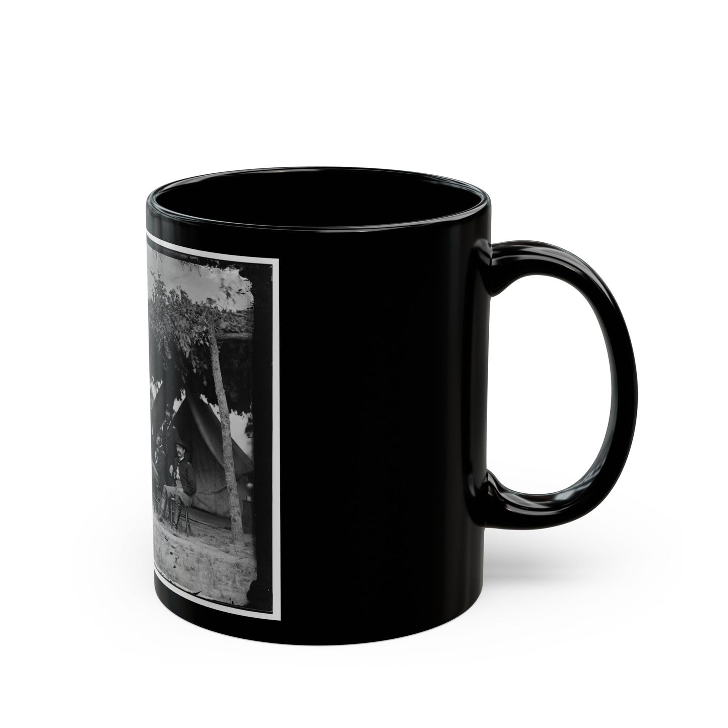 Washington, District Of Columbia (Vicinity). Gen. Daniel White And Staff (U.S. Civil War) Black Coffee Mug-The Sticker Space