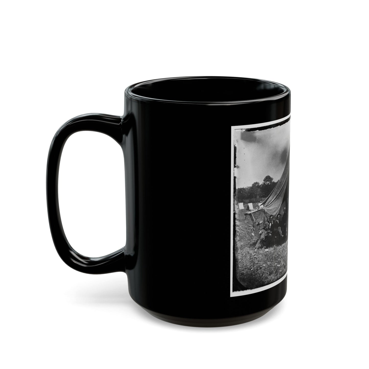 Washington, District Of Columbia (Vicinity). Gen. Martin D. Hardin And Staff (U.S. Civil War) Black Coffee Mug-The Sticker Space