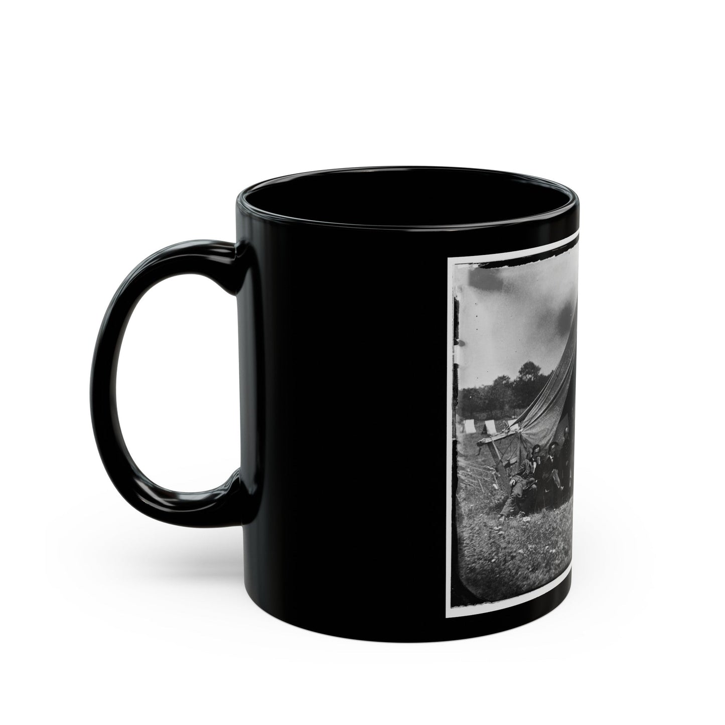 Washington, District Of Columbia (Vicinity). Gen. Martin D. Hardin And Staff (U.S. Civil War) Black Coffee Mug-The Sticker Space