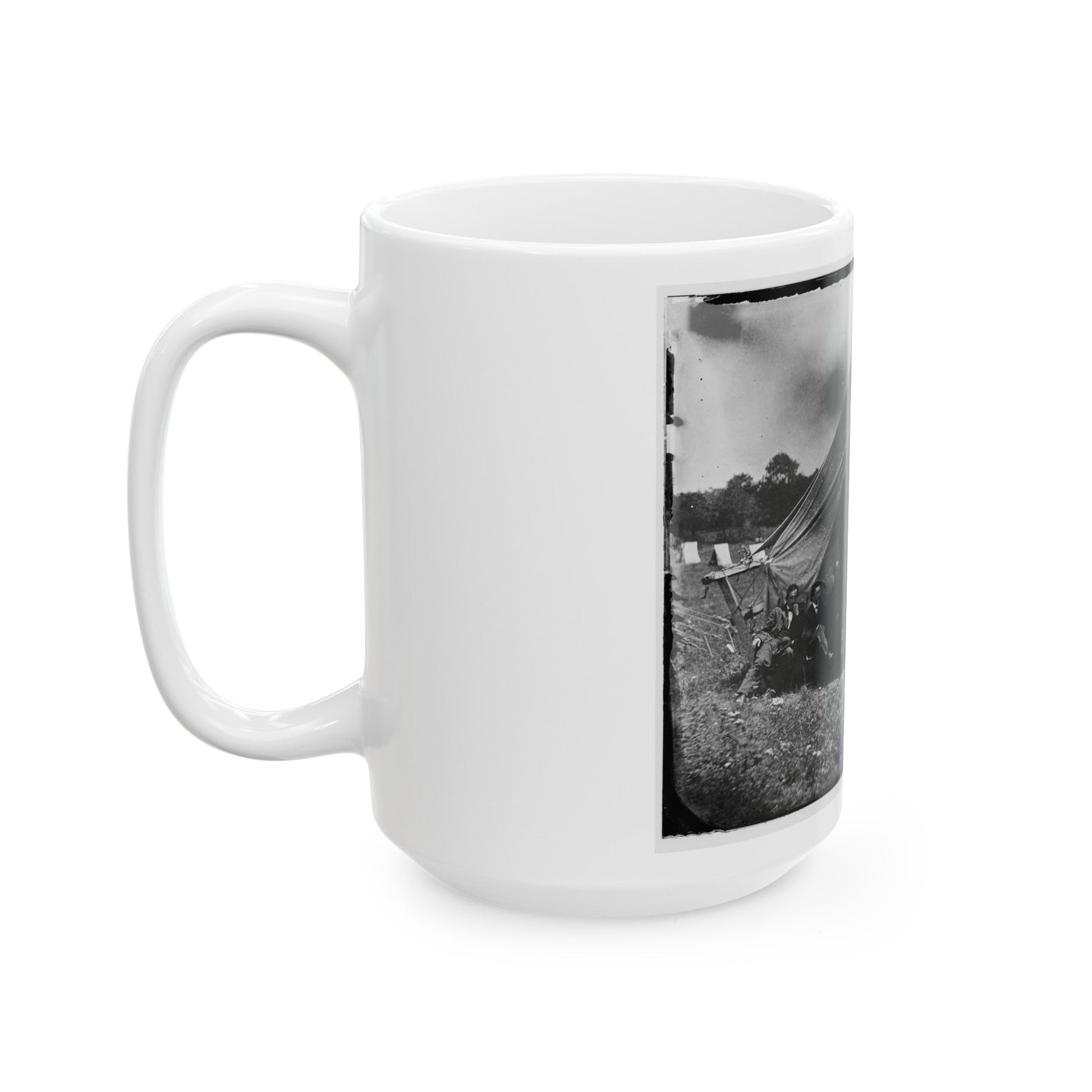 Washington, District Of Columbia (Vicinity). Gen. Martin D. Hardin And Staff (U.S. Civil War) White Coffee Mug-The Sticker Space