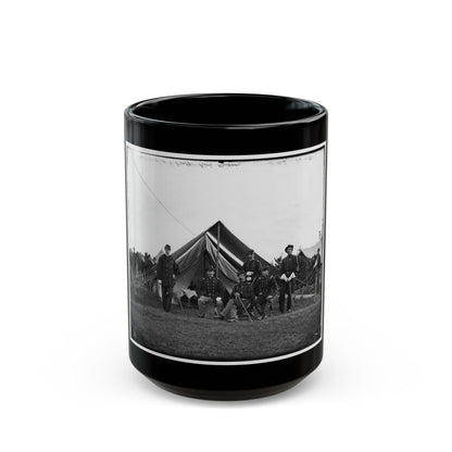 Washington, District Of Columbia (Vicinity). Gen. Robert Nugent And Staff. (Irish Brigade) (U.S. Civil War) Black Coffee Mug-15oz-The Sticker Space