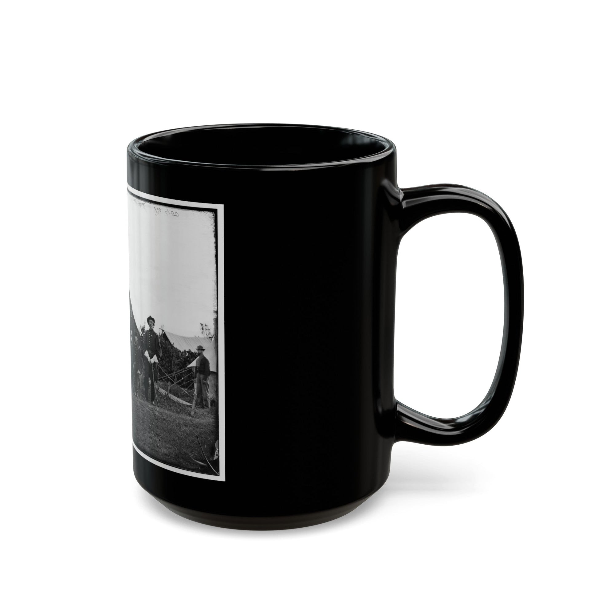 Washington, District Of Columbia (Vicinity). Gen. Robert Nugent And Staff. (Irish Brigade) (U.S. Civil War) Black Coffee Mug-The Sticker Space