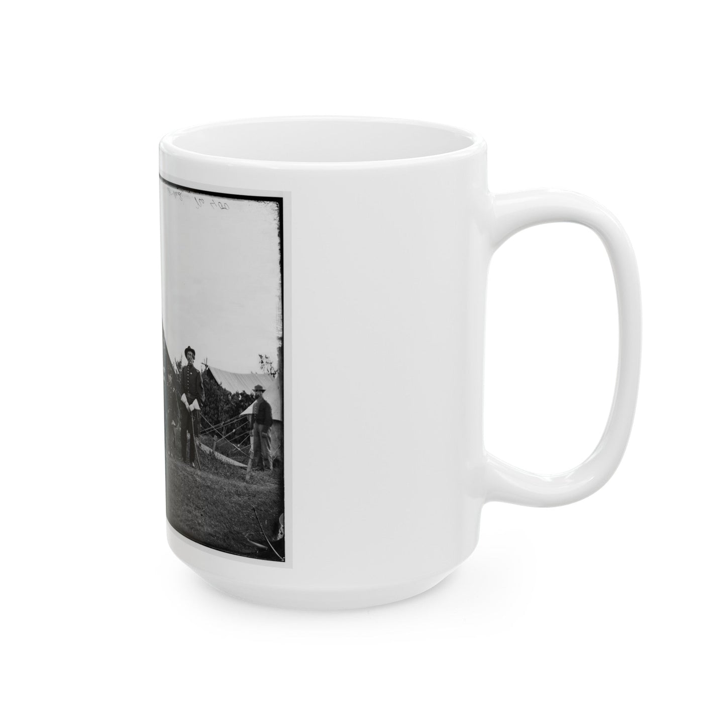 Washington, District Of Columbia (Vicinity). Gen. Robert Nugent And Staff. (Irish Brigade) (U.S. Civil War) White Coffee Mug-The Sticker Space