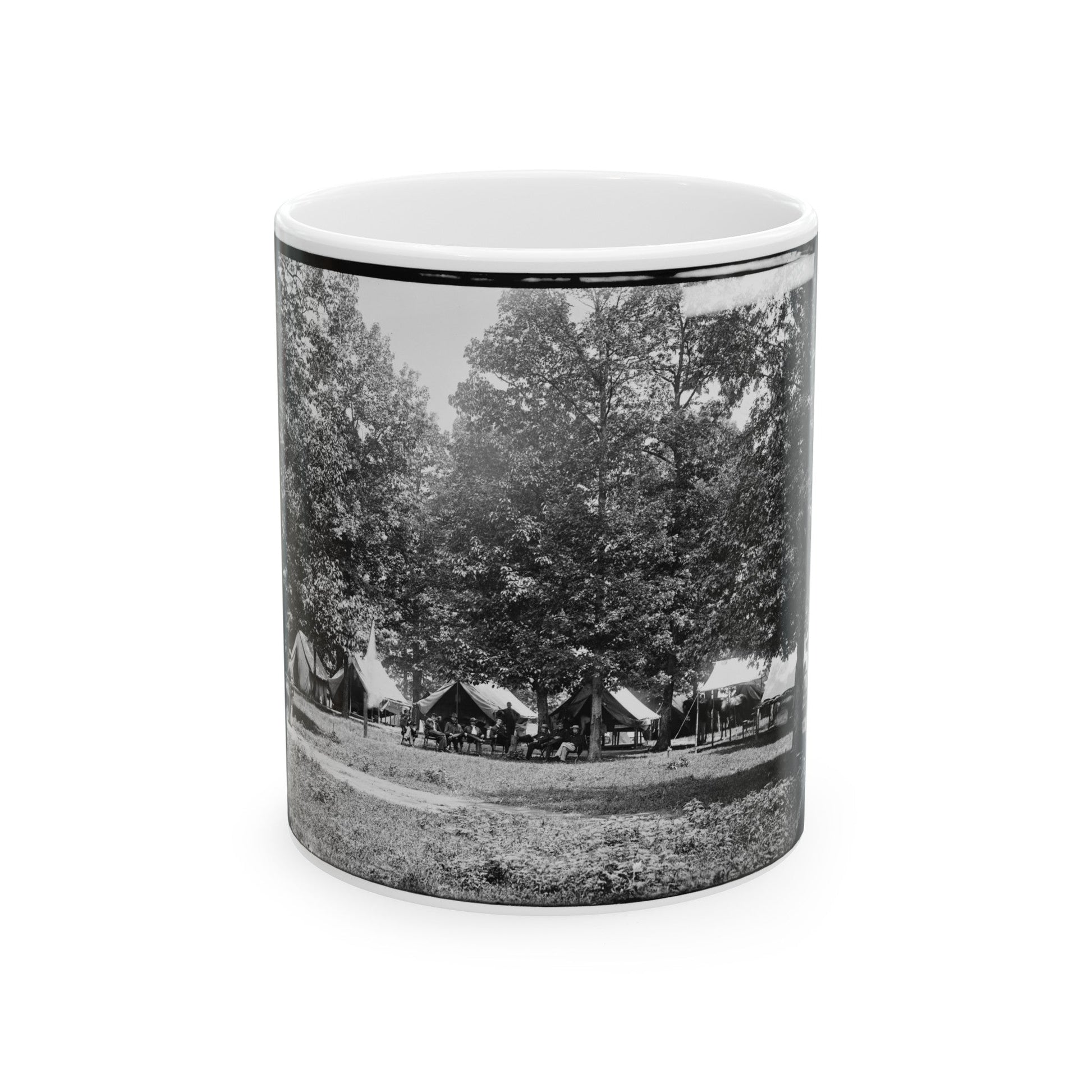 Washington, District Of Columbia (Vicinity). Gen. William F. Bartlett's Headquarters (U.S. Civil War) White Coffee Mug-11oz-The Sticker Space