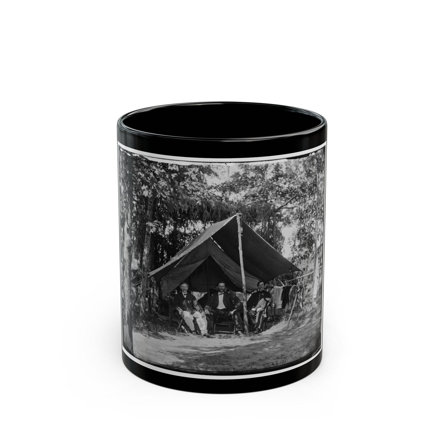 Washington, District Of Columbia (Vicinity). Headquarters Of Gen. Gershom Mott (U.S. Civil War) Black Coffee Mug-11oz-The Sticker Space