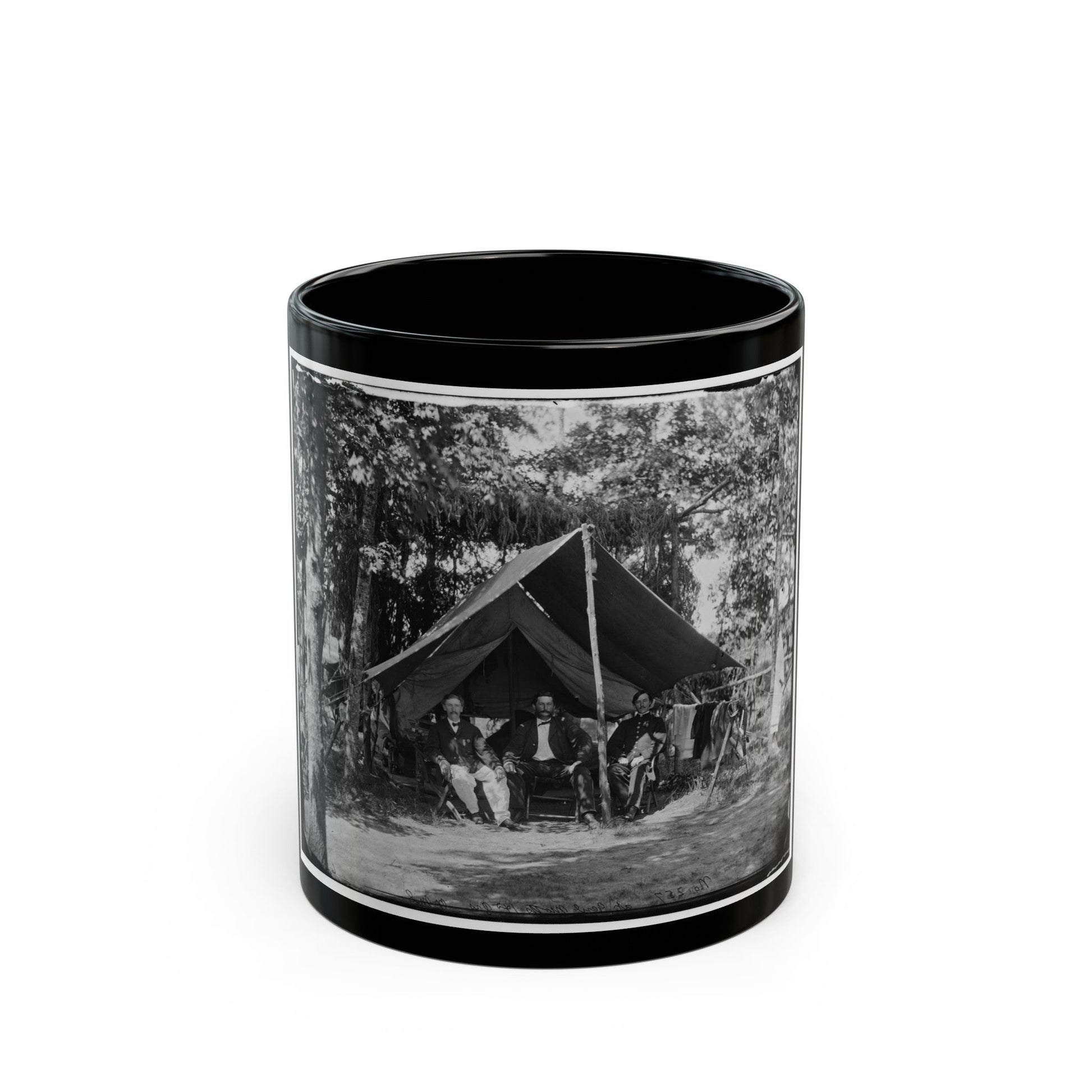 Washington, District Of Columbia (Vicinity). Headquarters Of Gen. Gershom Mott (U.S. Civil War) Black Coffee Mug-11oz-The Sticker Space