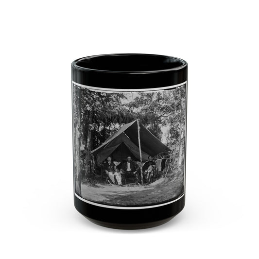 Washington, District Of Columbia (Vicinity). Headquarters Of Gen. Gershom Mott (U.S. Civil War) Black Coffee Mug-15oz-The Sticker Space