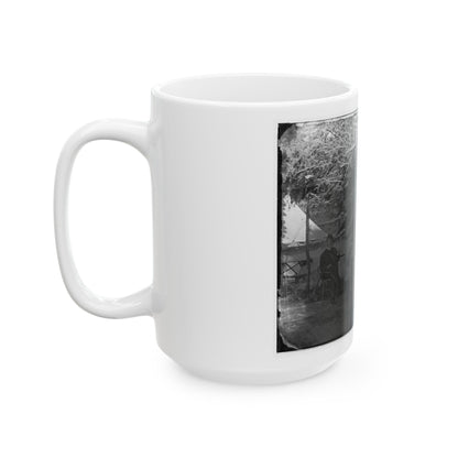 Washington, District Of Columbia (Vicinity). Maj. H.H. Humphreys Two Other Officers And Servant (U.S. Civil War) White Coffee Mug-The Sticker Space