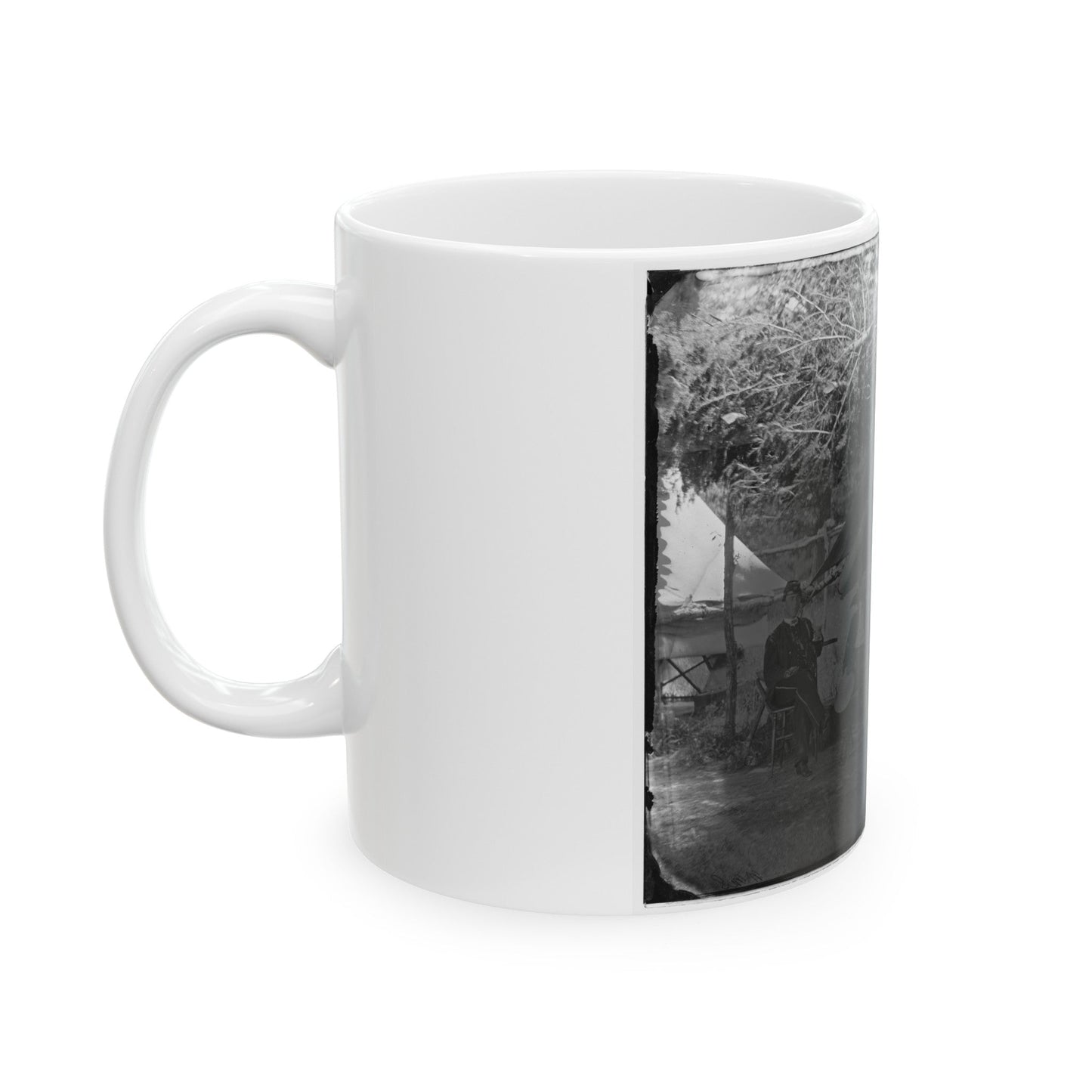 Washington, District Of Columbia (Vicinity). Maj. H.H. Humphreys Two Other Officers And Servant (U.S. Civil War) White Coffee Mug-The Sticker Space