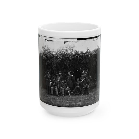 Washington, District Of Columbia (Vicinity). Officers Of 3d U.S. Infantry (U.S. Civil War) White Coffee Mug-15oz-The Sticker Space