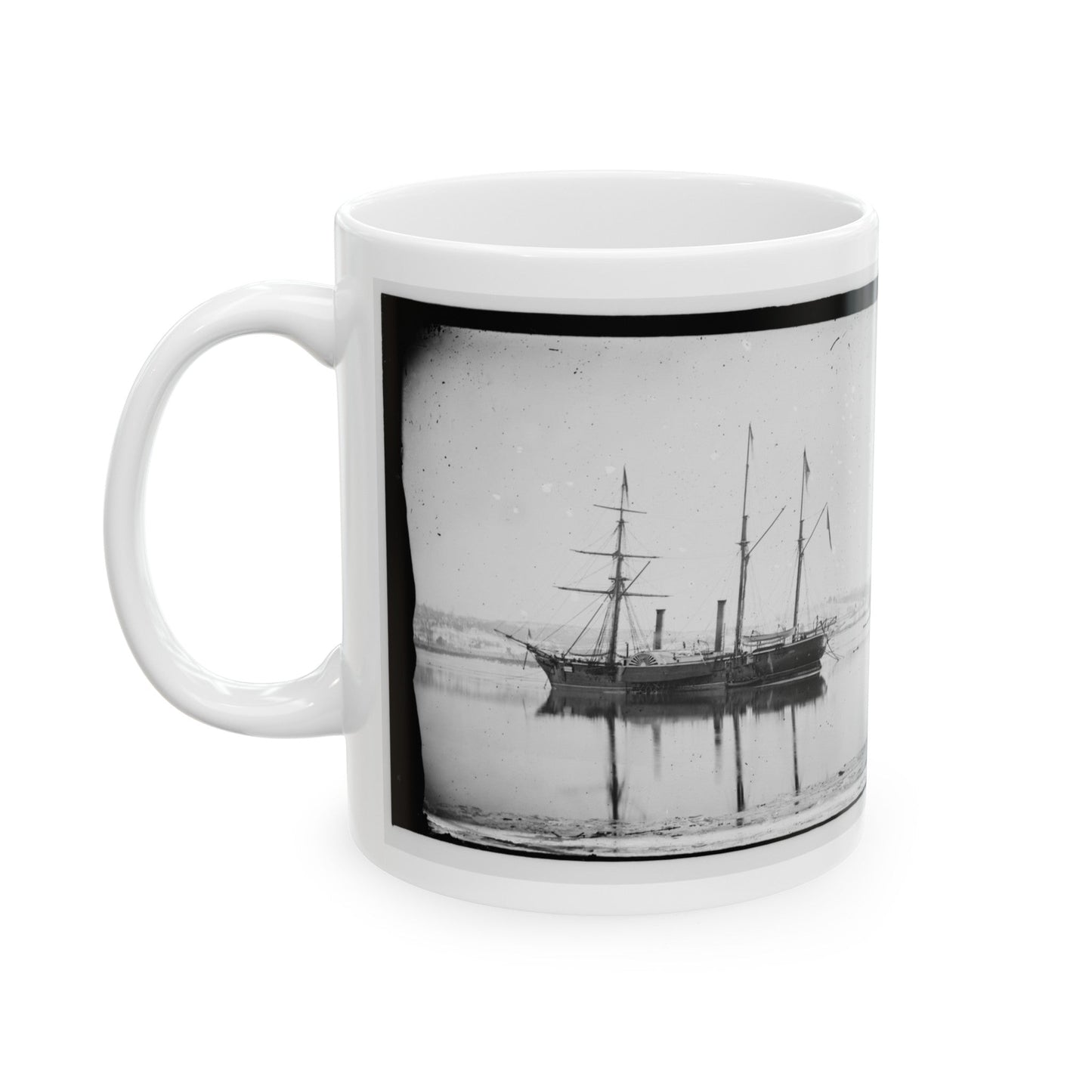 Washington, District Of Columbia. Brazilian Steamer 001 (U.S. Civil War) White Coffee Mug-The Sticker Space