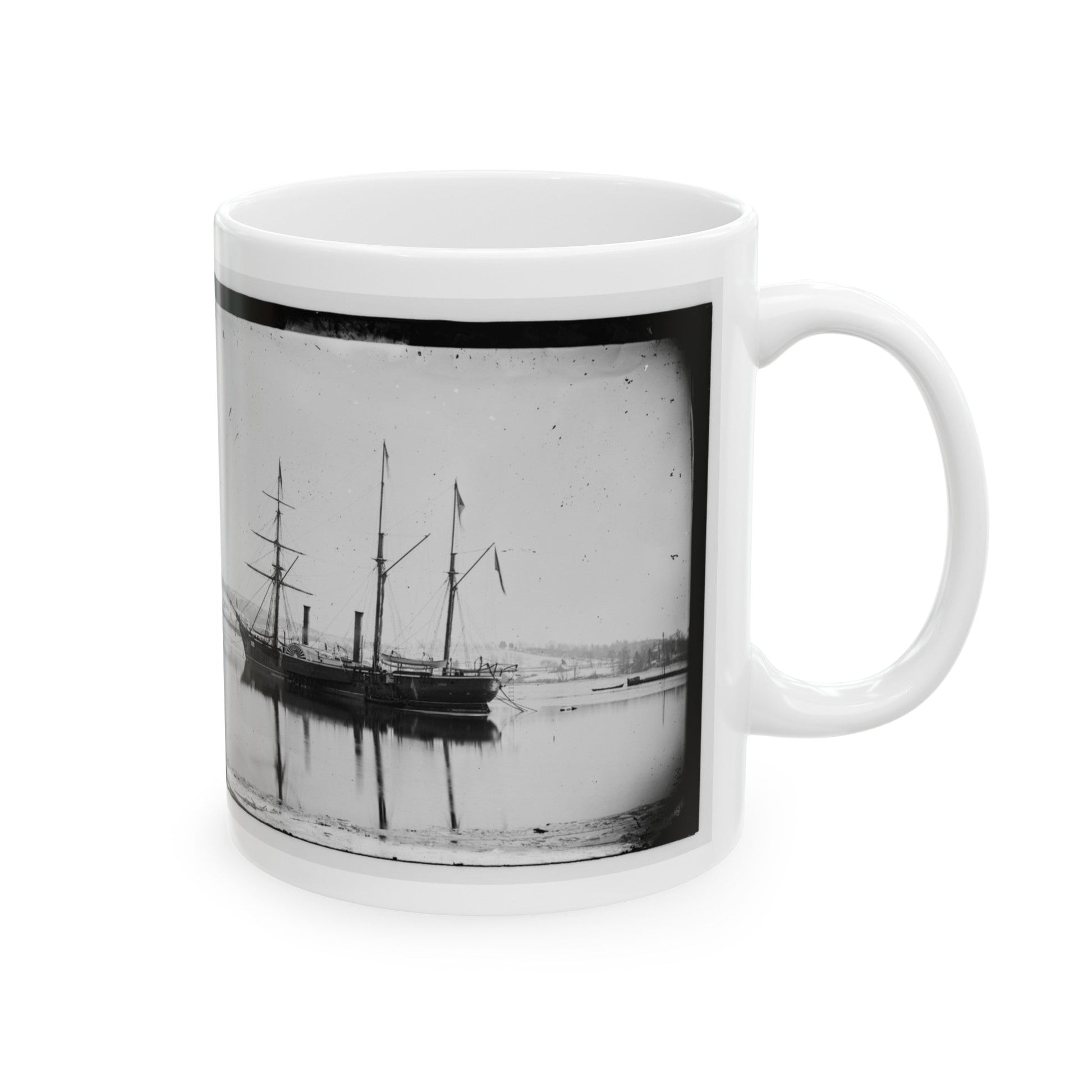 Washington, District Of Columbia. Brazilian Steamer 001 (U.S. Civil War) White Coffee Mug-The Sticker Space