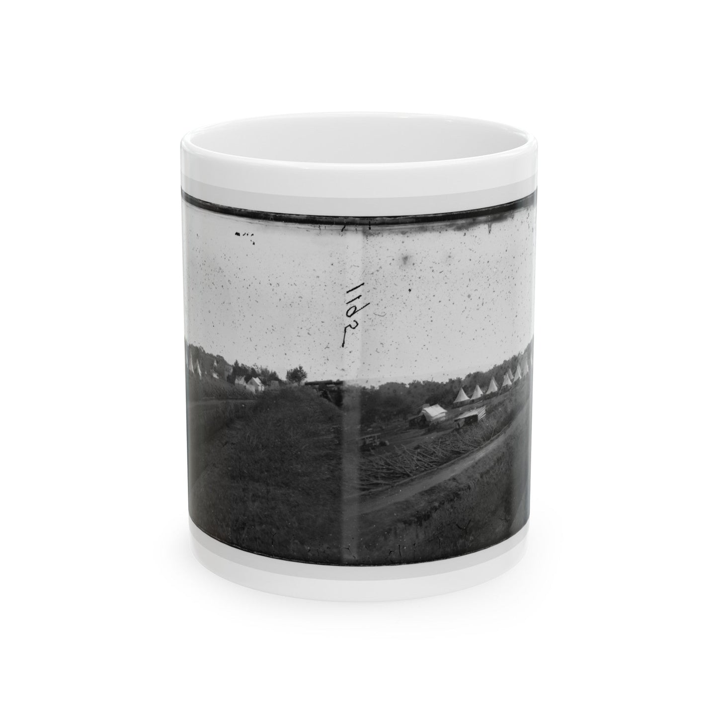 Washington, District Of Columbia. Camp Beside Fort Totten (U.S. Civil War) White Coffee Mug-11oz-The Sticker Space