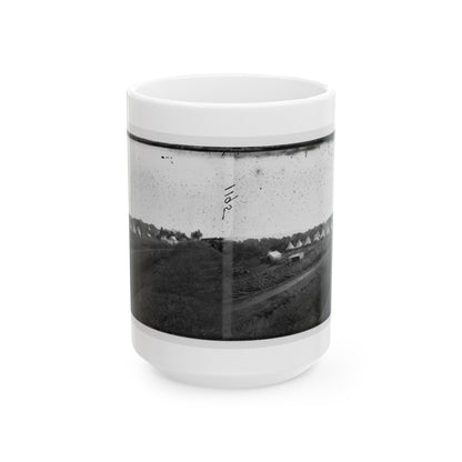 Washington, District Of Columbia. Camp Beside Fort Totten (U.S. Civil War) White Coffee Mug-15oz-The Sticker Space