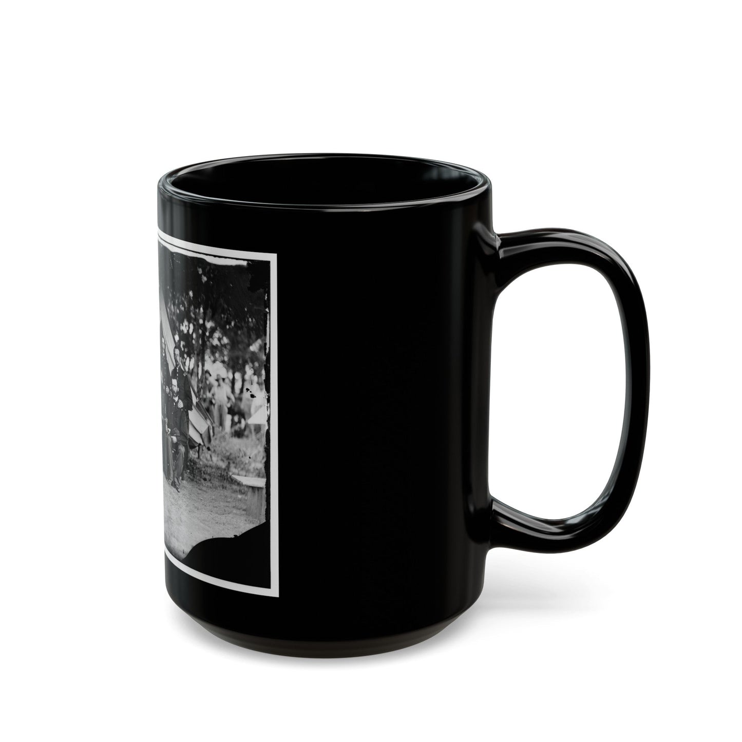 Washington, District Of Columbia. Gen. Jefferson C. Davis And Staff (U.S. Civil War) Black Coffee Mug-The Sticker Space