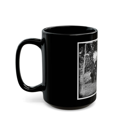 Washington, District Of Columbia. Gen. Jefferson C. Davis And Staff (U.S. Civil War) Black Coffee Mug-The Sticker Space