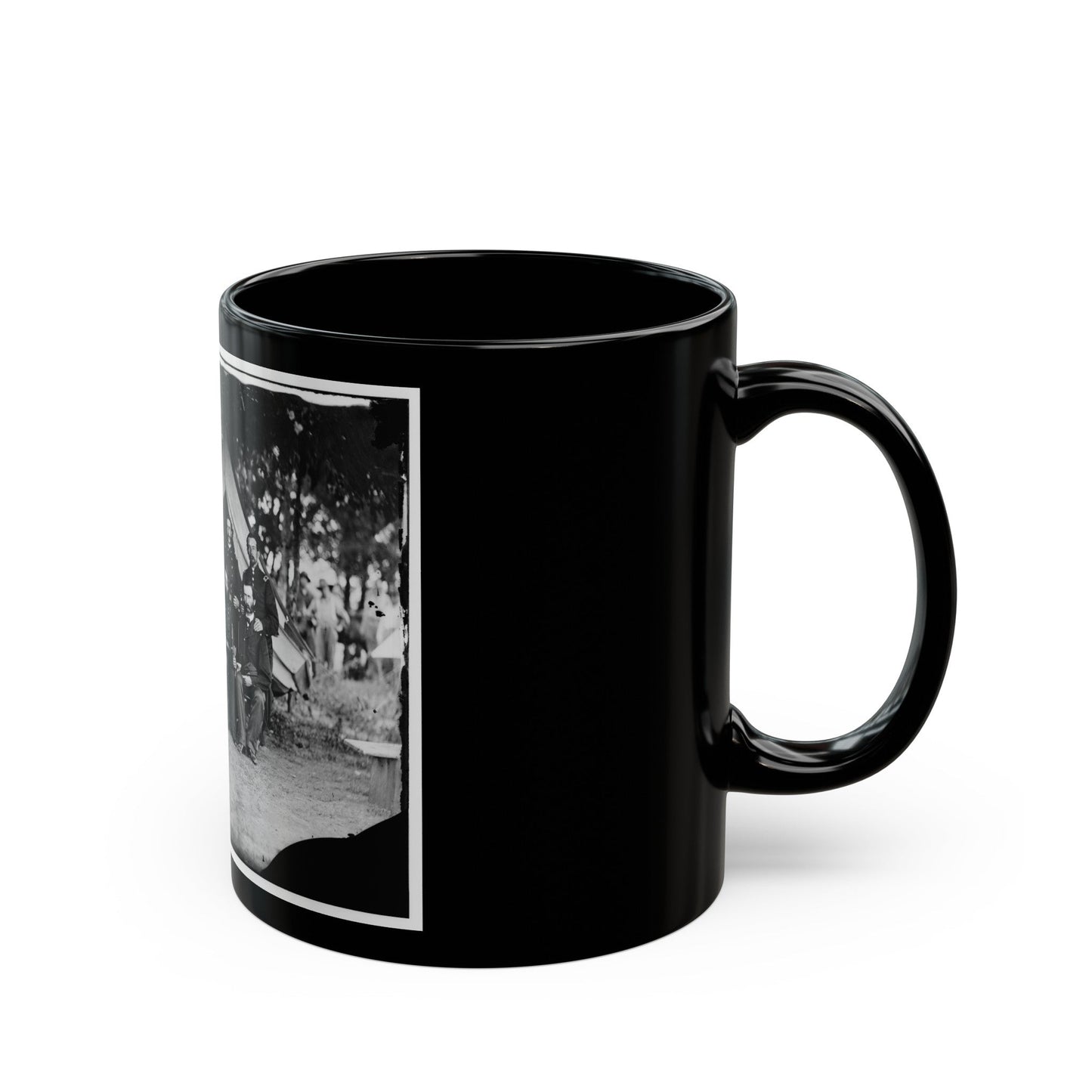 Washington, District Of Columbia. Gen. Jefferson C. Davis And Staff (U.S. Civil War) Black Coffee Mug-The Sticker Space