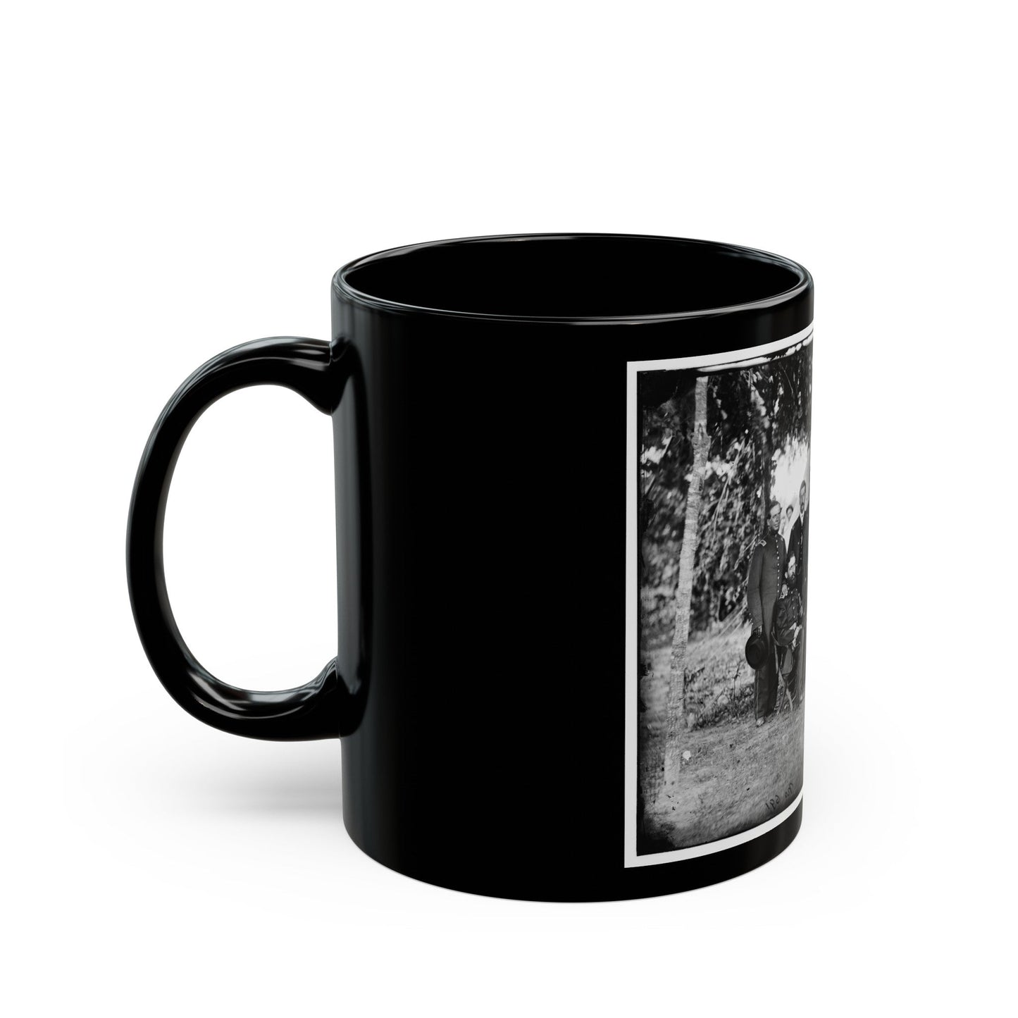 Washington, District Of Columbia. Gen. Jefferson C. Davis And Staff (U.S. Civil War) Black Coffee Mug-The Sticker Space