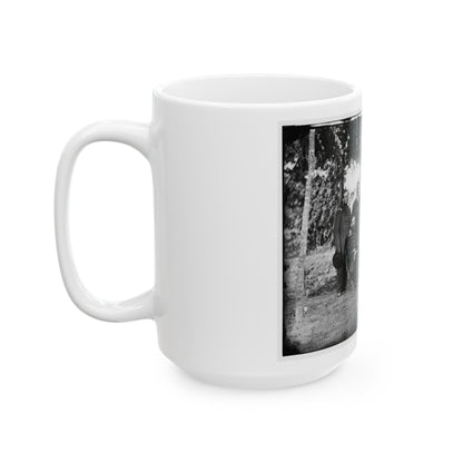 Washington, District Of Columbia. Gen. Jefferson C. Davis And Staff (U.S. Civil War) White Coffee Mug-The Sticker Space