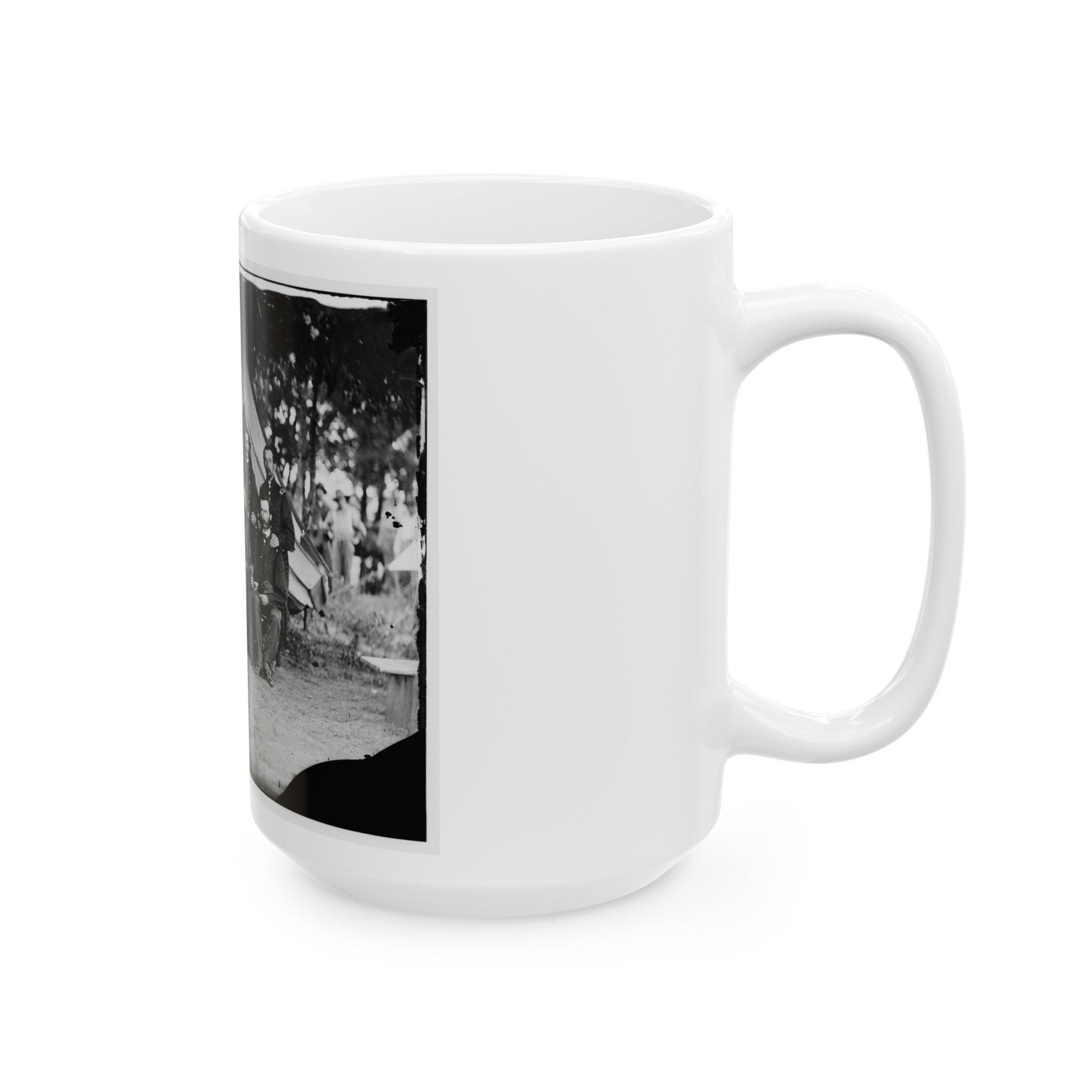 Washington, District Of Columbia. Gen. Jefferson C. Davis And Staff (U.S. Civil War) White Coffee Mug-The Sticker Space