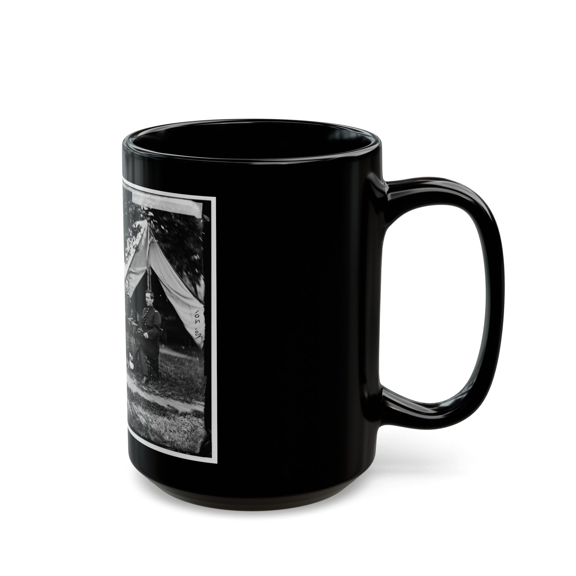 Washington, District Of Columbia. Gen. Napoleon Bonaparte Mclaughlen And Staff (U.S. Civil War) Black Coffee Mug-The Sticker Space