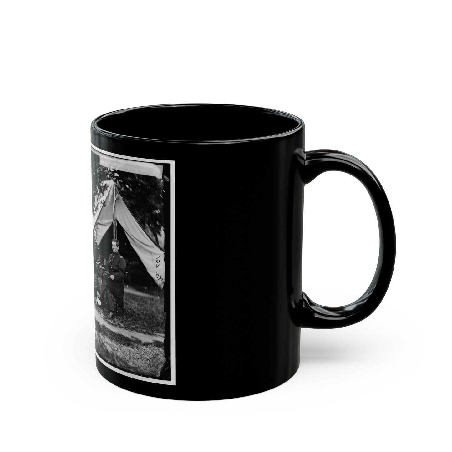 Washington, District Of Columbia. Gen. Napoleon Bonaparte Mclaughlen And Staff (U.S. Civil War) Black Coffee Mug-The Sticker Space