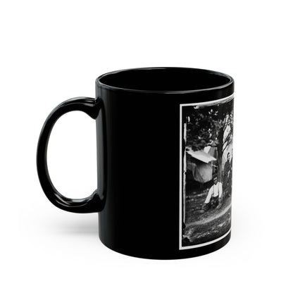 Washington, District Of Columbia. Gen. Napoleon Bonaparte Mclaughlen And Staff (U.S. Civil War) Black Coffee Mug-The Sticker Space