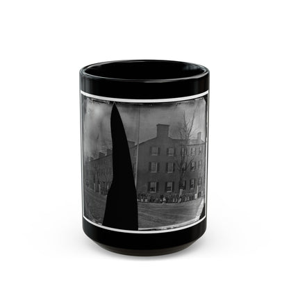 Washington, District Of Columbia. Group In Front Of Building (U.S. Civil War) Black Coffee Mug-15oz-The Sticker Space