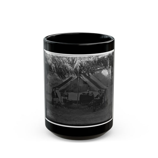 Washington, District Of Columbia. Two Officers Of Gen. Andrew A. Humpreys' Staff (U.S. Civil War) Black Coffee Mug-15oz-The Sticker Space