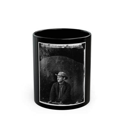 Washington Navy Yard, D.C. Edman Spangler, A Conspirator, In Hat And Manacled (U.S. Civil War) Black Coffee Mug-11oz-The Sticker Space
