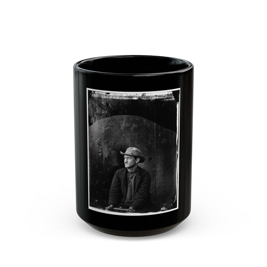 Washington Navy Yard, D.C. Edman Spangler, A  Conspirator,  In Hat And Manacled (U.S. Civil War) Black Coffee Mug