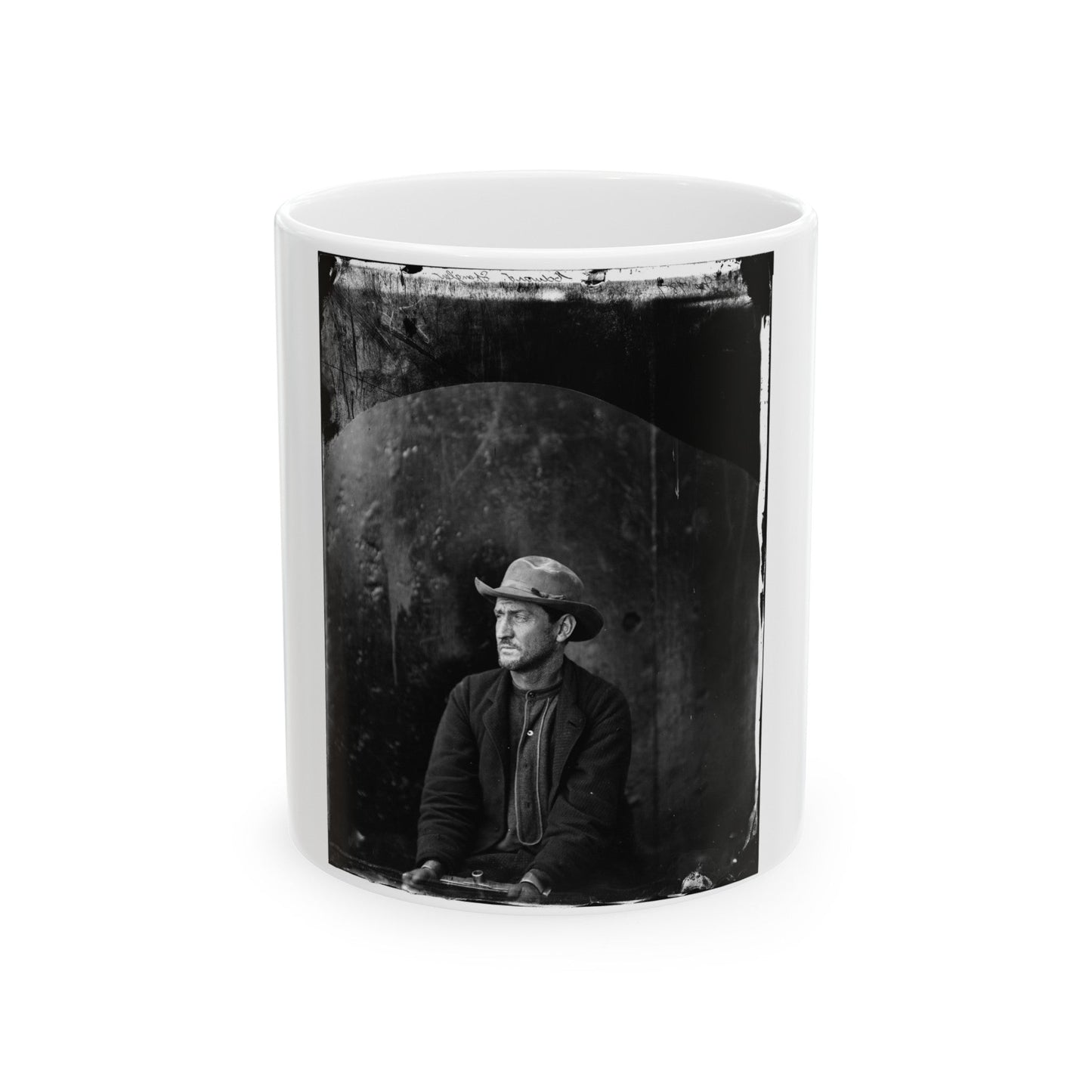Washington Navy Yard, D.C. Edman Spangler, A  Conspirator,  In Hat And Manacled (U.S. Civil War) White Coffee Mug