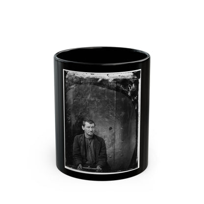Washington Navy Yard, D.C. Edman Spangler, A  Conspirator,  Manacled (U.S. Civil War) Black Coffee Mug
