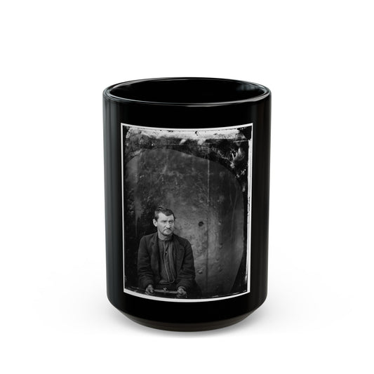 Washington Navy Yard, D.C. Edman Spangler, A Conspirator, Manacled (U.S. Civil War) Black Coffee Mug-15oz-The Sticker Space