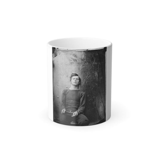 Washington Navy Yard, D.C. Lewis Payne, in Sweater, Seated and Manacled (U.S. Civil War) Color Morphing Mug 11oz-11oz-The Sticker Space