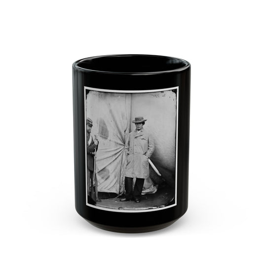 Washington Navy Yard, D.C. Lewis Payne, The Conspirator Who Attacked Secretary Seward, Standing In Overcoat And Hat (U.S. Civil War) Black Coffee Mug-15oz-The Sticker Space