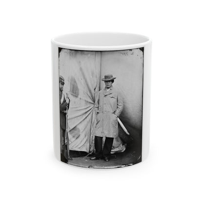 Washington Navy Yard, D.C. Lewis Payne, The Conspirator Who Attacked Secretary Seward, Standing In Overcoat And Hat (U.S. Civil War) White Coffee Mug-11oz-The Sticker Space