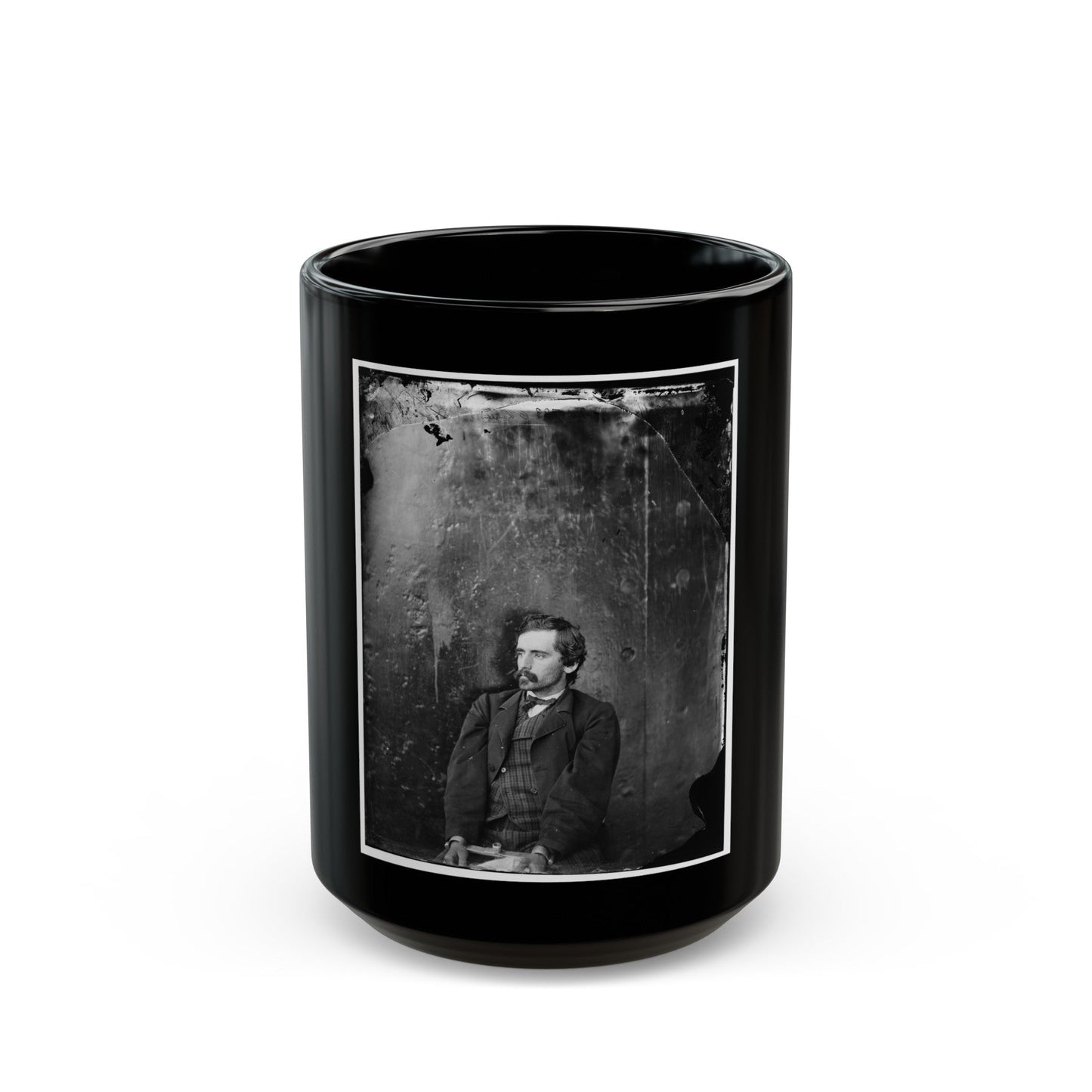 Washington Navy Yard, D.C. Michael O'laughlin, A Conspirator, Manacled (U.S. Civil War) Black Coffee Mug-15oz-The Sticker Space