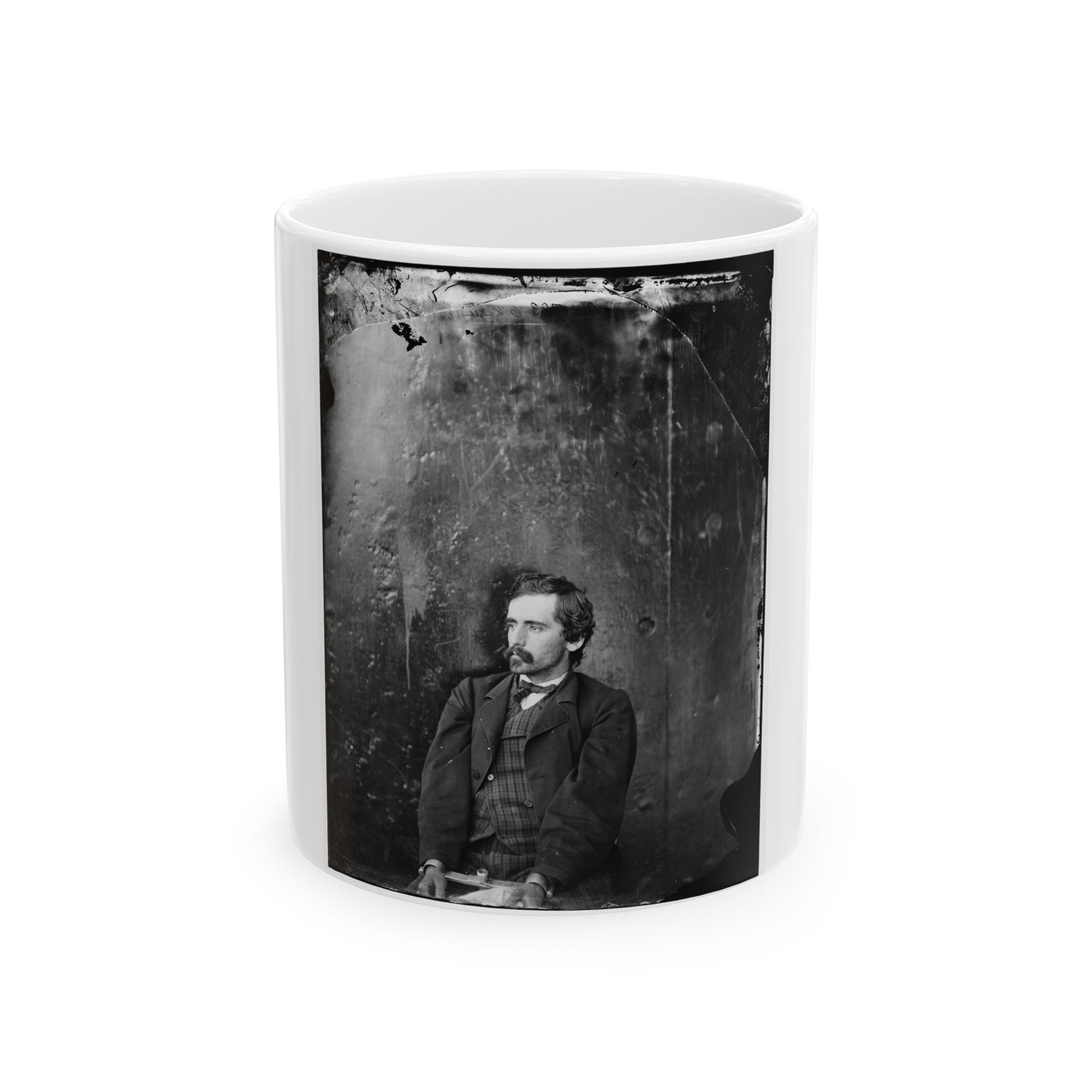 Washington Navy Yard, D.C. Michael O'laughlin, A Conspirator, Manacled (U.S. Civil War) White Coffee Mug-11oz-The Sticker Space