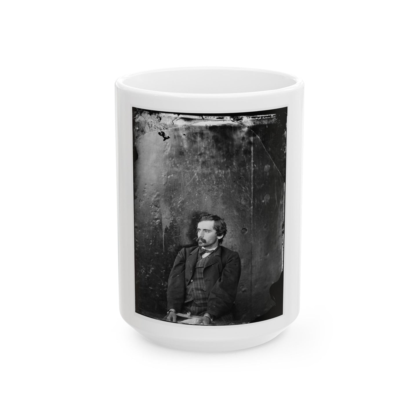 Washington Navy Yard, D.C. Michael O'laughlin, A Conspirator, Manacled (U.S. Civil War) White Coffee Mug-15oz-The Sticker Space