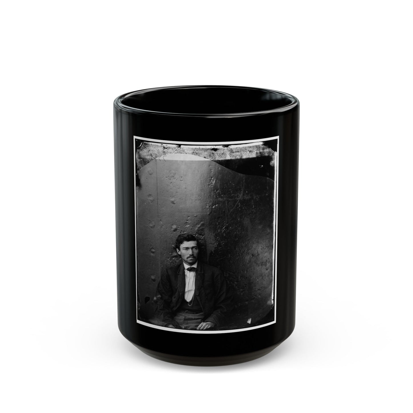 Washington Navy Yard, D.C. Samuel Arnold, A Conspirator (U.S. Civil War) Black Coffee Mug-15oz-The Sticker Space