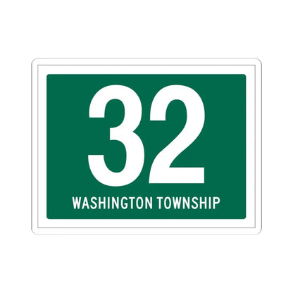 Washington Township Route 32 Paulding County Ohio (Ohio) (Road Sign) STICKER Vinyl Kiss-Cut Decal 4 Inch White - The Sticker Space