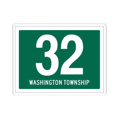 Washington Township Route 32 Paulding County Ohio (Ohio) (Road Sign) STICKER Vinyl Kiss-Cut Decal 6 Inch White - The Sticker Space