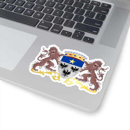 Wasseiges wapen (Belgium) (Coat of Arms) STICKER Vinyl Kiss-Cut Decal - The Sticker Space