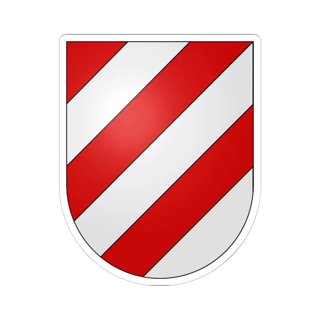 Wasseramt-coat of arms (Switzerland) (Coat of Arms) STICKER Vinyl Kiss-Cut Decal 6 Inch White - The Sticker Space