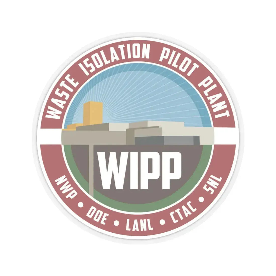 Waste Isolation Pilot Plant - STICKER Vinyl Kiss-Cut Decal 6 Inch Transparent - The Sticker Space