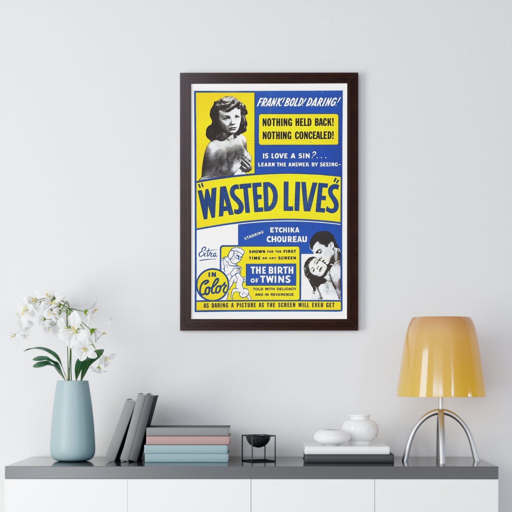 WASTED LIVES 1957 - Framed Movie Poster-The Sticker Space