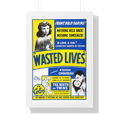 WASTED LIVES 1957 - Framed Movie Poster-16″ x 24″-The Sticker Space