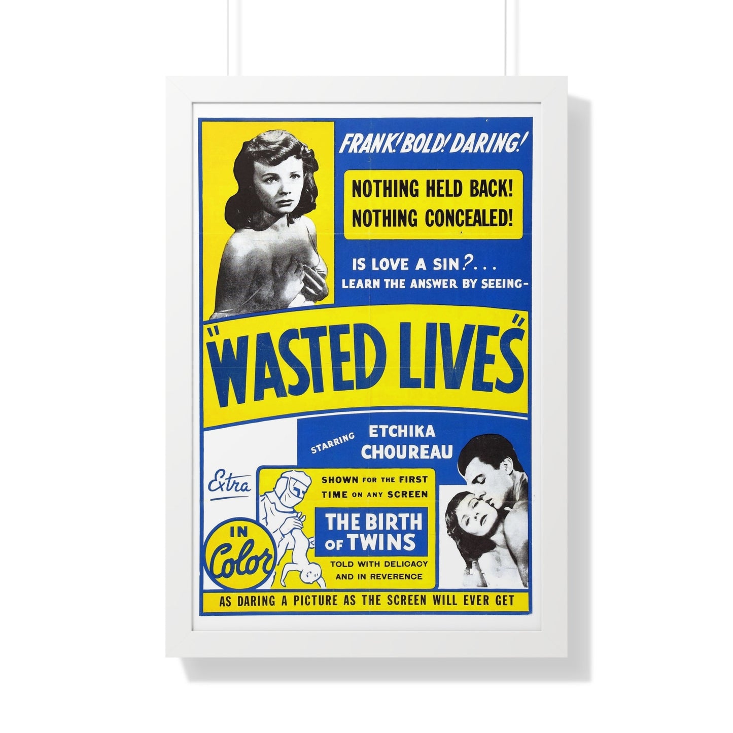 WASTED LIVES 1957 - Framed Movie Poster-20" x 30"-The Sticker Space