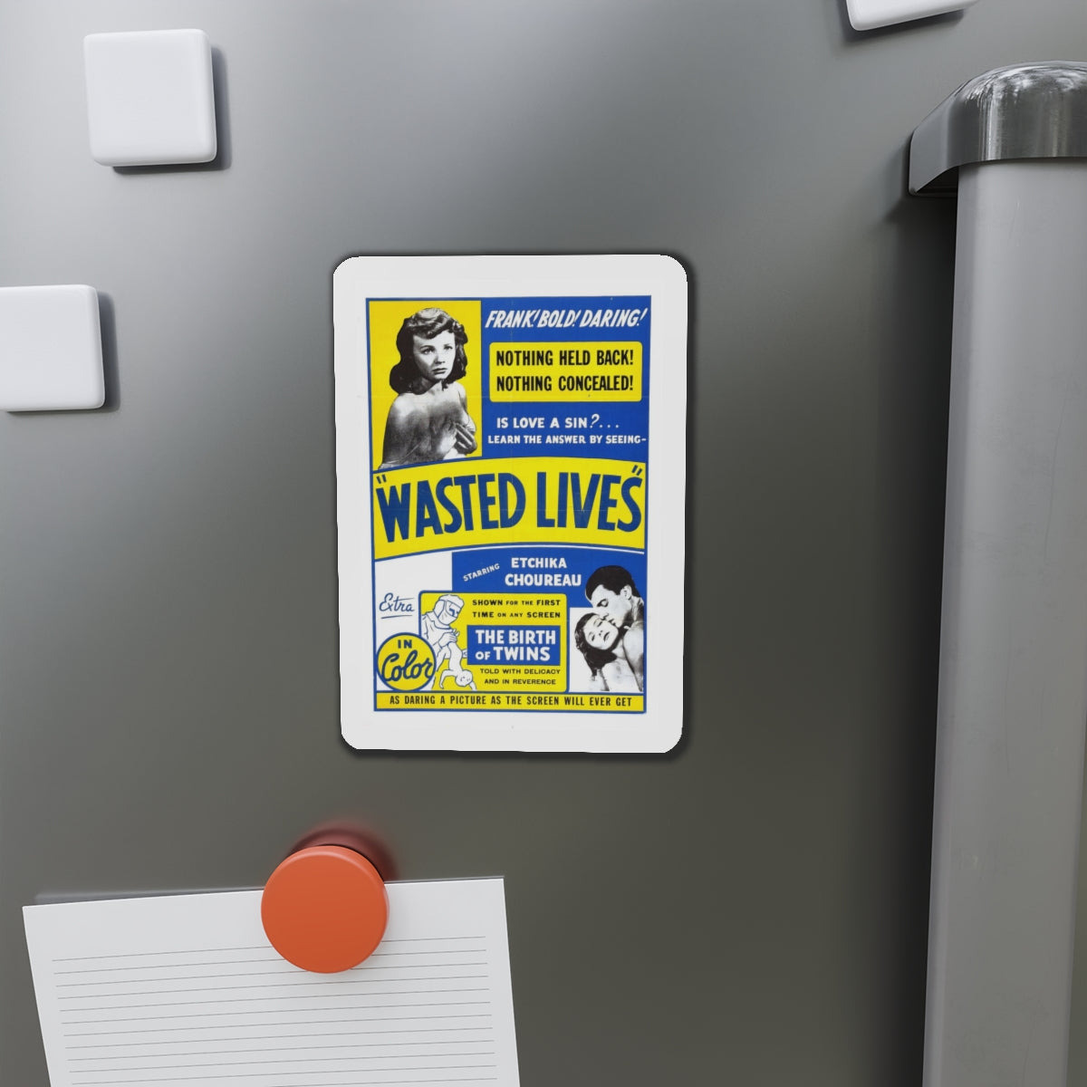 WASTED LIVES 1957 Movie Poster - Refrigerator Magnet-The Sticker Space